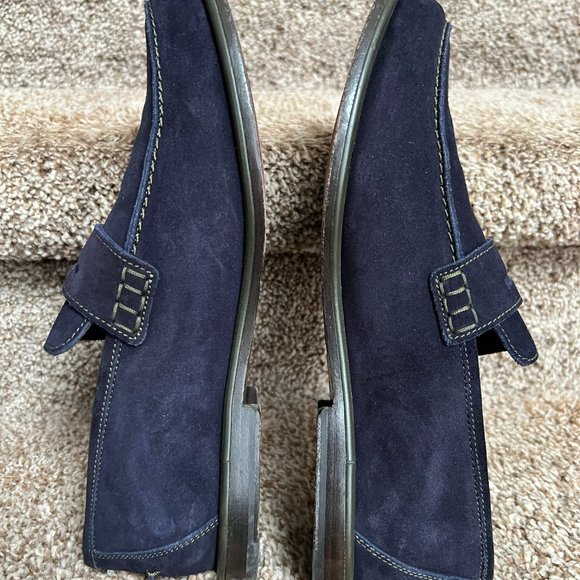 Jimmy Choo  Men\'s Navy Suede Penny Loafers main image 6
